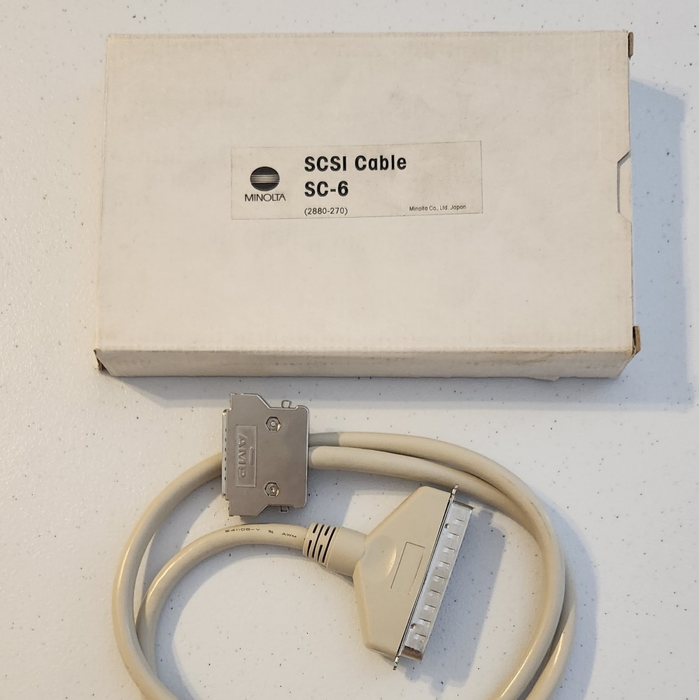Minolta cable Dimage Scan SCSI SC6 Firewire camera pc adapters NEW RARE vintage